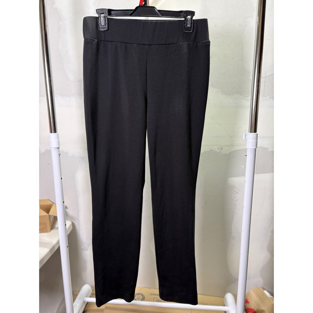 Kasper Womens Black High Rise Pull On Slim Straight Leg Dress Pants Size 8